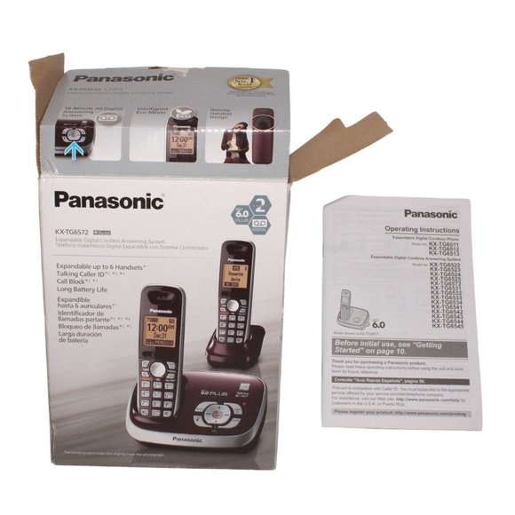 Panasonic KXTG6522 Cordless Telephone With Digital Answering Machine 2 Headsets - Picture 7 of 9